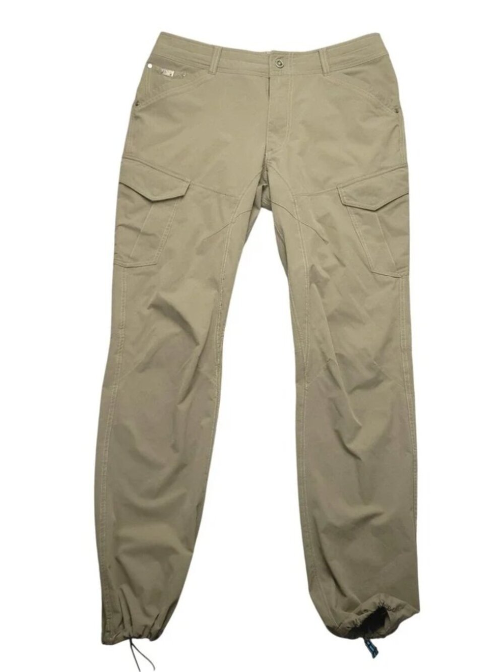 Kuhl Silencr Rogue Kargo Pants Mens 34x34 Beige Drawcord Outdoor Hiking Stretch